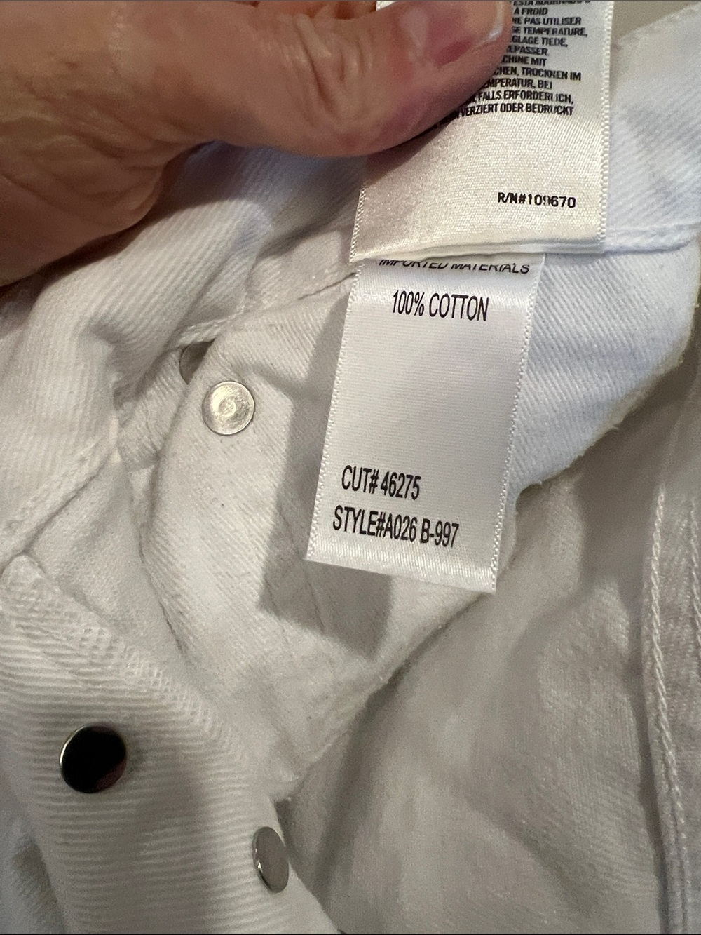 AGOLDE PARKER VINTAGE CUT OFF SHORT IN MARSHMALLOW SIZE 25 - Picture 6 of 6